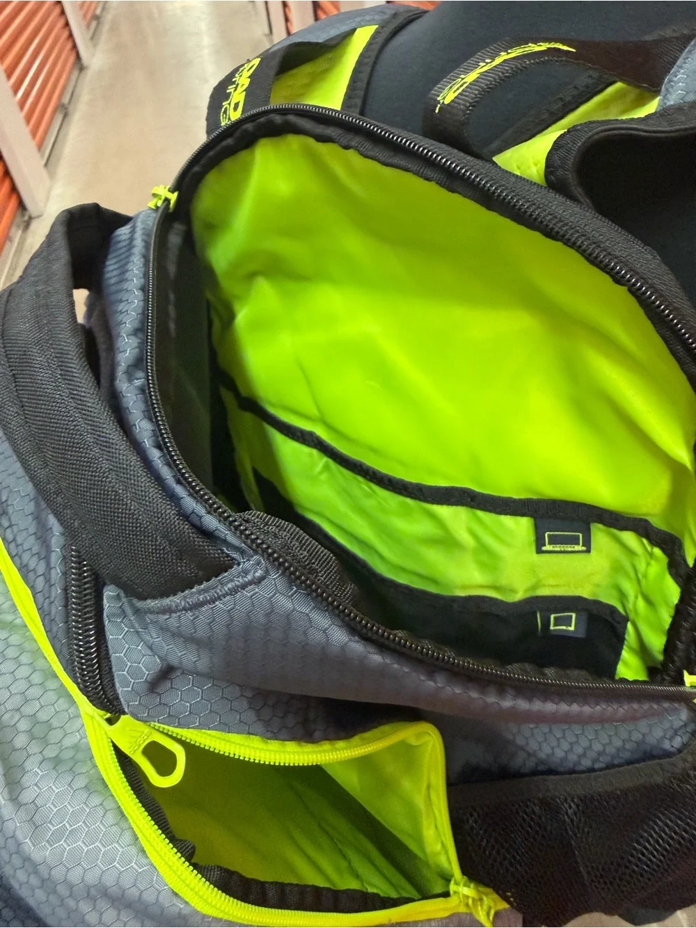 New Adidas Prime Men’s Gray and Neon Yellow Men's Performance Backpack